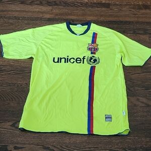 Soccer Sshit FCB Neon Yellow Short Sleeve Tee